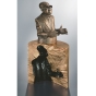 Weitere Beispielansicht der Bronzeskulptur "Der Schwätzer"