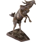 Frontansicht der Bronzeskulptur "Rodeo im Sinn"