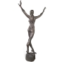 Rückansicht der Bronzeskulptur "Nackter Tanz"