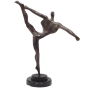 Bronzeskulptur "Moderner Tänzer" auf Marmorsockel