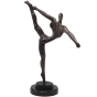 Bronzeskulptur "Moderner Tänzer" auf Marmorsockel