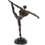 Bronzeskulptur "Moderner Tänzer" auf Marmorsockel