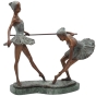 Bronzeskulptur "Ballerina-Duett" auf Marmorsockel