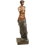 Bronzeskulptur "Venus Aktfigur mit Tuch"