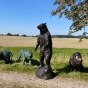 Bronzeskulptur "Stehender Bär" groß