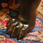 Bronzeskulptur Pfote von der Großen Bulldogge