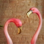 Bronzeskulptur Zwei Köpfe von den Flamingos