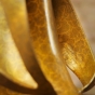 Bronzeskulptur Abstraktes Liebespaar in Gold