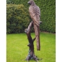 bronze_skulptur papagei sitzend