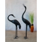 Bronzeskulptur "Kranichpaar Set" als Wasserspeier
