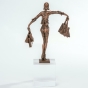 Bronzeskulptur moderne Frau von hinten