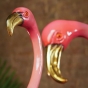 Bronzeskulptur Kopf von einem Flamingo