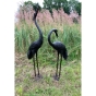Bronzeskulptur "Kranichpaar Set" als Wasserspeier