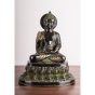 Sitzender Buddha Amoghasiddhi aus Messing - 40cm