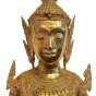 Bronzeskulptur "Thailändischer Buddha", blattvergoldet