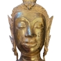 Bronzeskulptur "Thailändischer Buddha mit Schale"