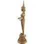 Bronzeskulptur "Thailändischer Buddha mit Schale"