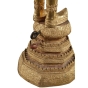 Bronzeskulptur "Thailändischer Buddha mit Schale", blattvergoldet