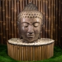 Buddha - Kopf als Wasserspeier - Komplettset, 75cm