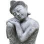 Sitzender Buddha "Entspannung - ein Bein hoch", 65cm