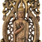 Wanddekoration aus Holz "Buddha-Relief"