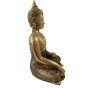 Sitzender Buddha Akshobhya aus Messing - Einzelstück - 40cm