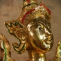 Holzbuddha Gesicht vergoldet