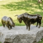 Bronzeskulpturen "Bulle & Bär - Börse", groß