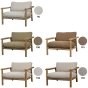 Cane-line Sticks Loungesessel, Teak Kissenfarben