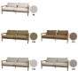 Cane-line Sticks Lounge 2-Sitzer Sofa Teak Kissenfarben