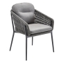 Solpuri Cestino Dining Sessel inkl. Polster alu anthrazit