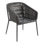 Solpuri Cestino Dining Sessel  alu anthrazit von vorne