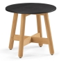 Dedon Beistelltisch in Teakholz schwarz