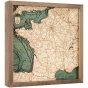 Cutting Brothers 3D-Holz-Wandkarte "Frankreich" - Größe S