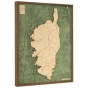 Cutting Brothers 3D-Holz-Wandkarte "Korsika" - Größe L