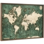 Cutting Brothers 3D-Holz-Wandkarte "Weltkarte"
