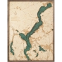 Cutting Brothers 3D-Holz-Wandkarte "Lago Maggiore" - Größe L