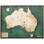 Cutting Brothers 3D-Holz-Wandkarte "Australien"