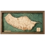 Cutting Brothers 3D-Holz-Wandkarte "Madeira" - Größe S