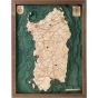 Cutting Brothers 3D-Holz-Wandkarte "Sardinien" - Größe S