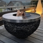 rufer.swiss "drato Sfera" Feuerschalengrill mit u-rost und u-teppanyaki