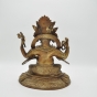 Ganesha aus Bronze mit einer goldenen Patina von hinten