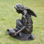 Gartenskulptur Bronzefigur Engel