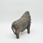 Bison aus Bronze mit einer gold-braunen Patina