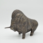 Bronzeskulptur "Bison" von der Seite