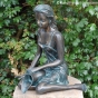 Bronze Wasserspeier Frau