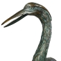 Skulptur Fischreiher offner Schnabel
