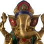 Sitzender Ganesha aus Messing - 30cm