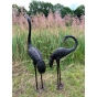 Bronzeskulptur "Kranichpaar Set" als Wasserspeier