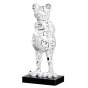 Skulptur "Frosch" auf Marmorsockel, modern art